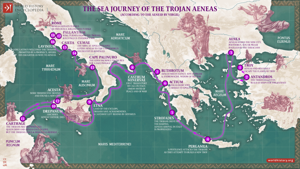 Aeneas'ın Rotası (Aeneis)
