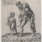 Aeneas Troya enkazından yaralı babasını taşıyor.